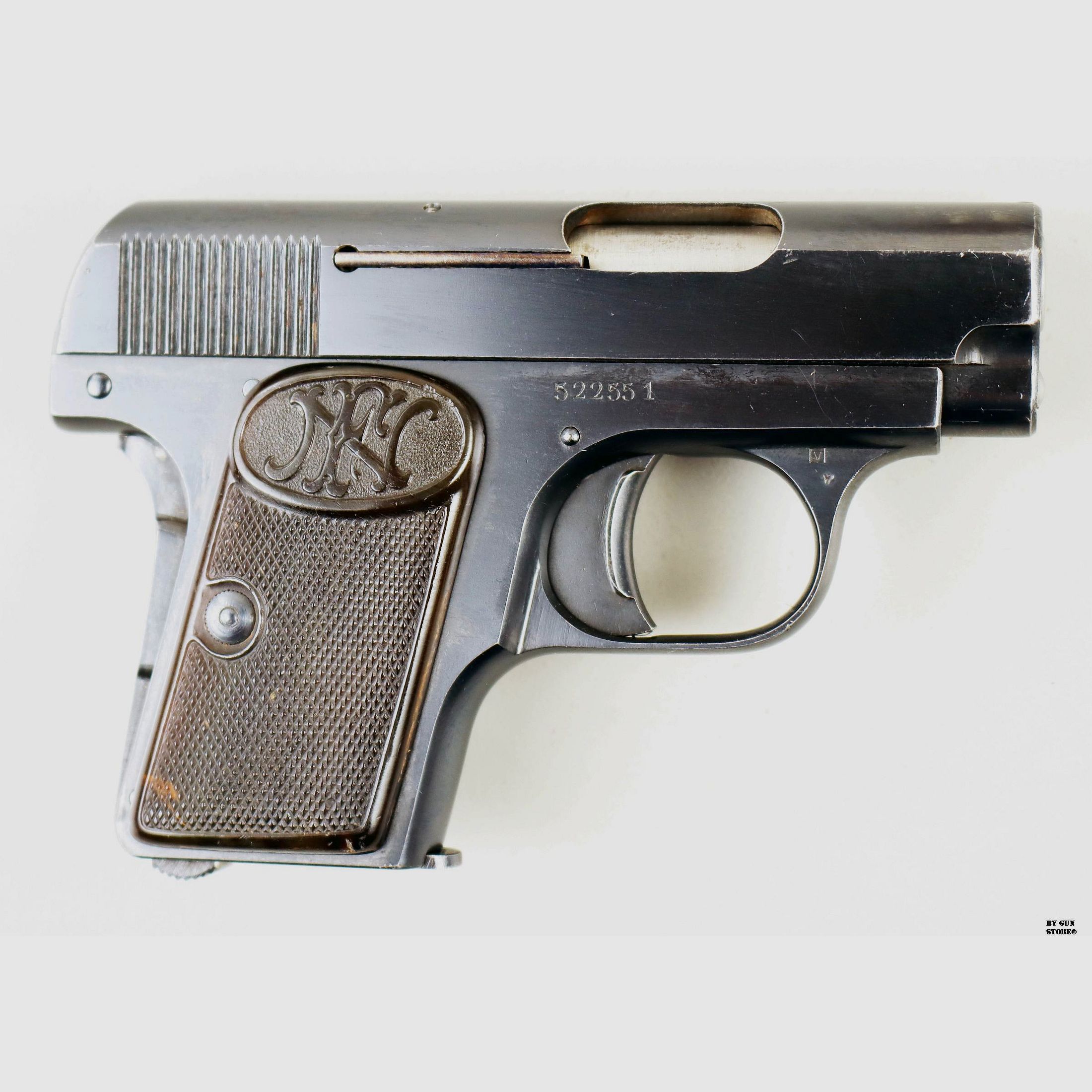 PISTOLE F.N. BROWNING MOD. 1906 CAL. 6,35 matr. 522551, image 3 sur 7