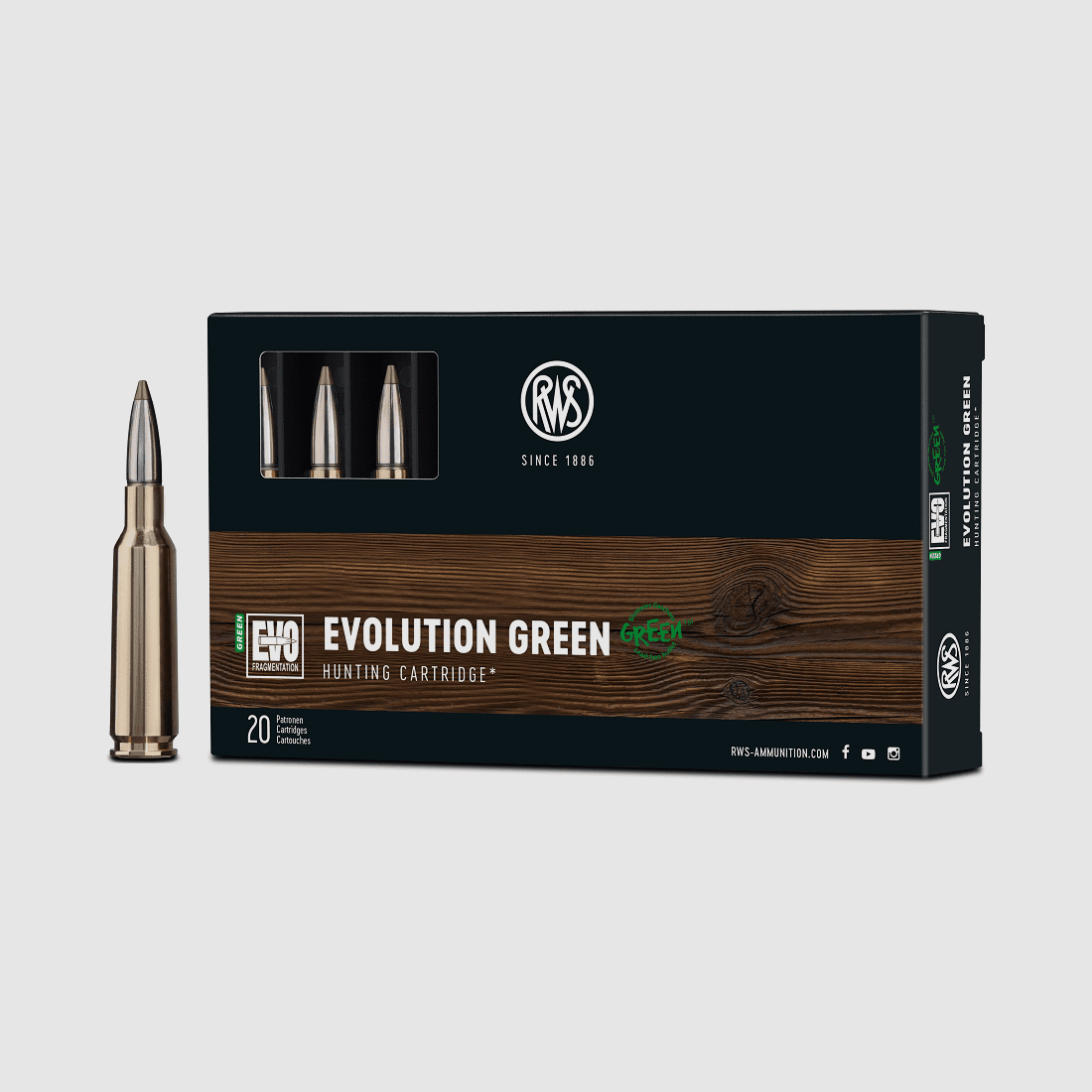 RWS 6.5 Creedmoor EVO GREEN 93gr. - 20 pcs.