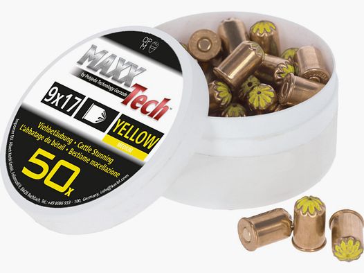 Speciale patronen Kal. 9x17 geel voor woelmuis zelfschietapparaten 50 schoten