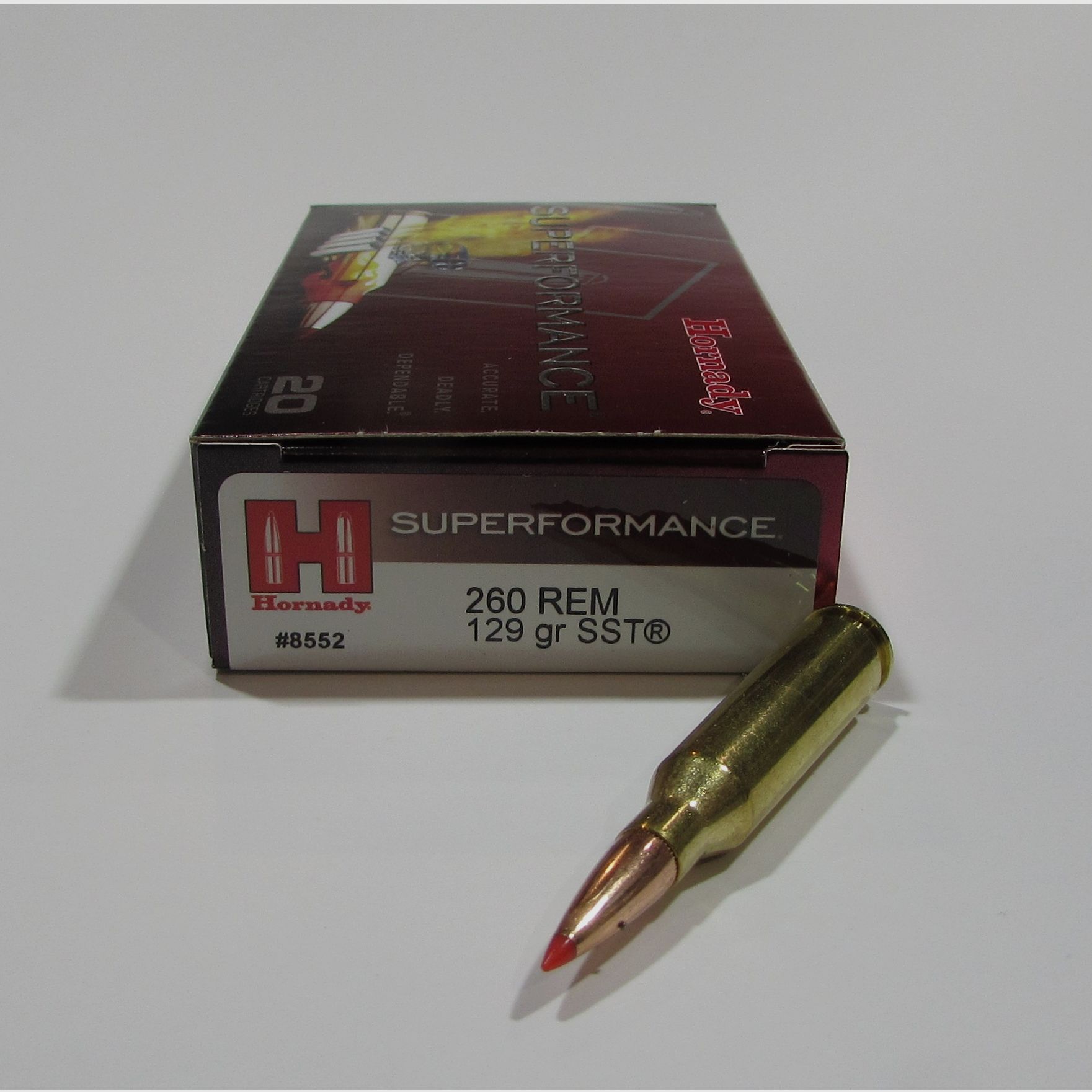 CAJA 20 PATRONES HORNADY 260REM Superformance 129GR SST Ref 8552
