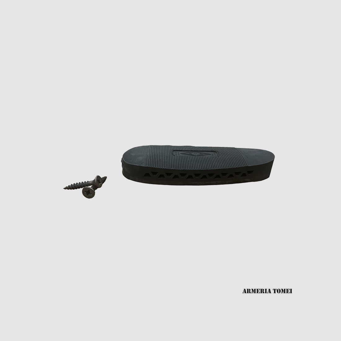 RUBBER BUTT PAD 20mm INT.SE 96mm VENTILATED BLACK