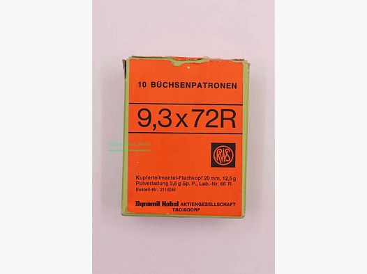 RWS (WZd.Fa.Rottweil) Büchsenpatronen