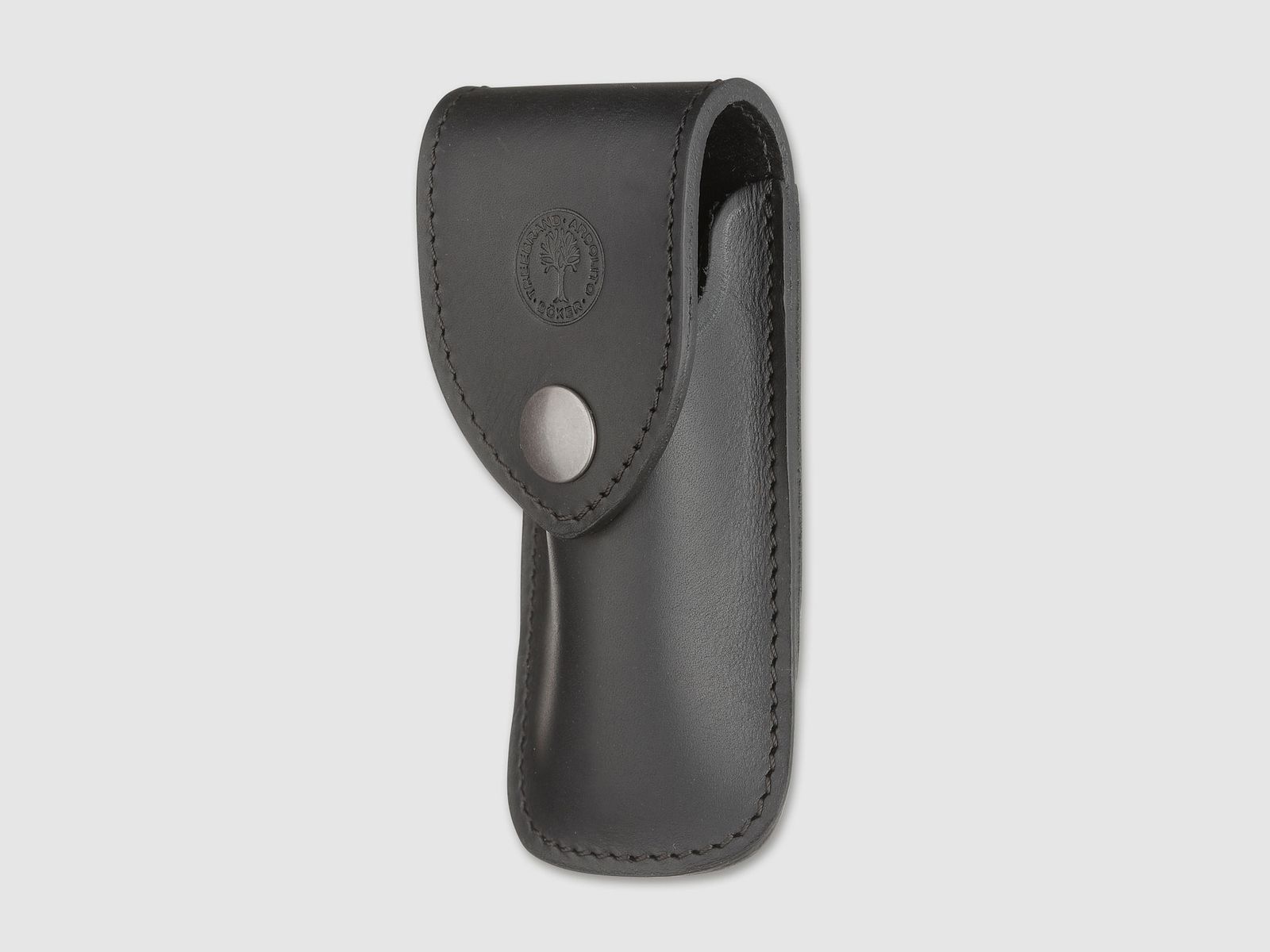 Französisches LEDERETUI klein schwarz Etui Gürteltasche quer u. längs