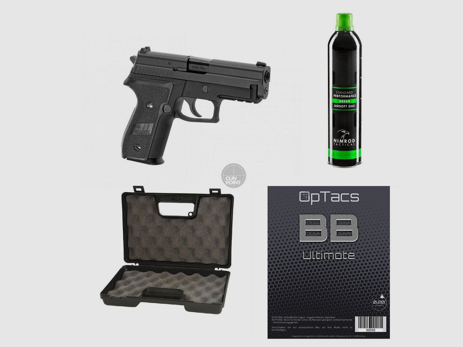 SET !!! Softair - Pistole - WE - P229R Full Metal GBB - ab 18, ber 0,5 Joule