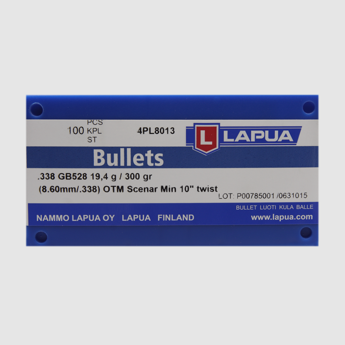 .338 Lapua Scenar OTM 300 gr GB528 VE100