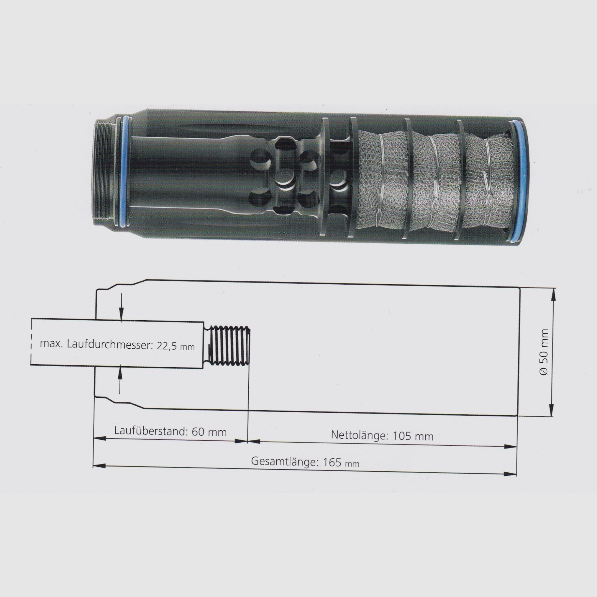 SOB 3D 7,62mm(.30) - M15x1, OV