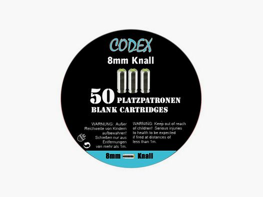 Codex nabojów 8 mm do strzałów ostrzegawczych