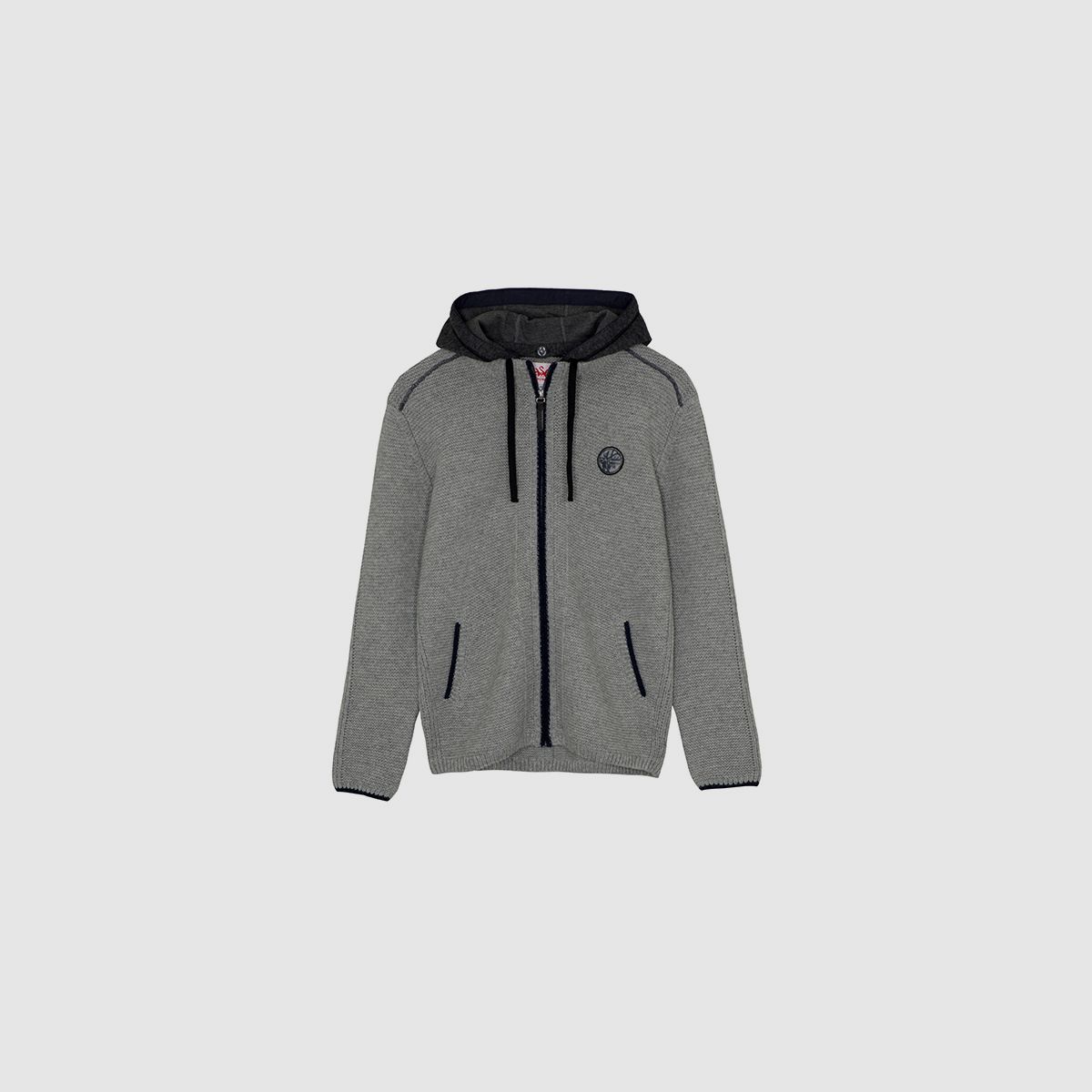 SPIETH & WENSKY Echo-Strickjacke Herren Hellgrau