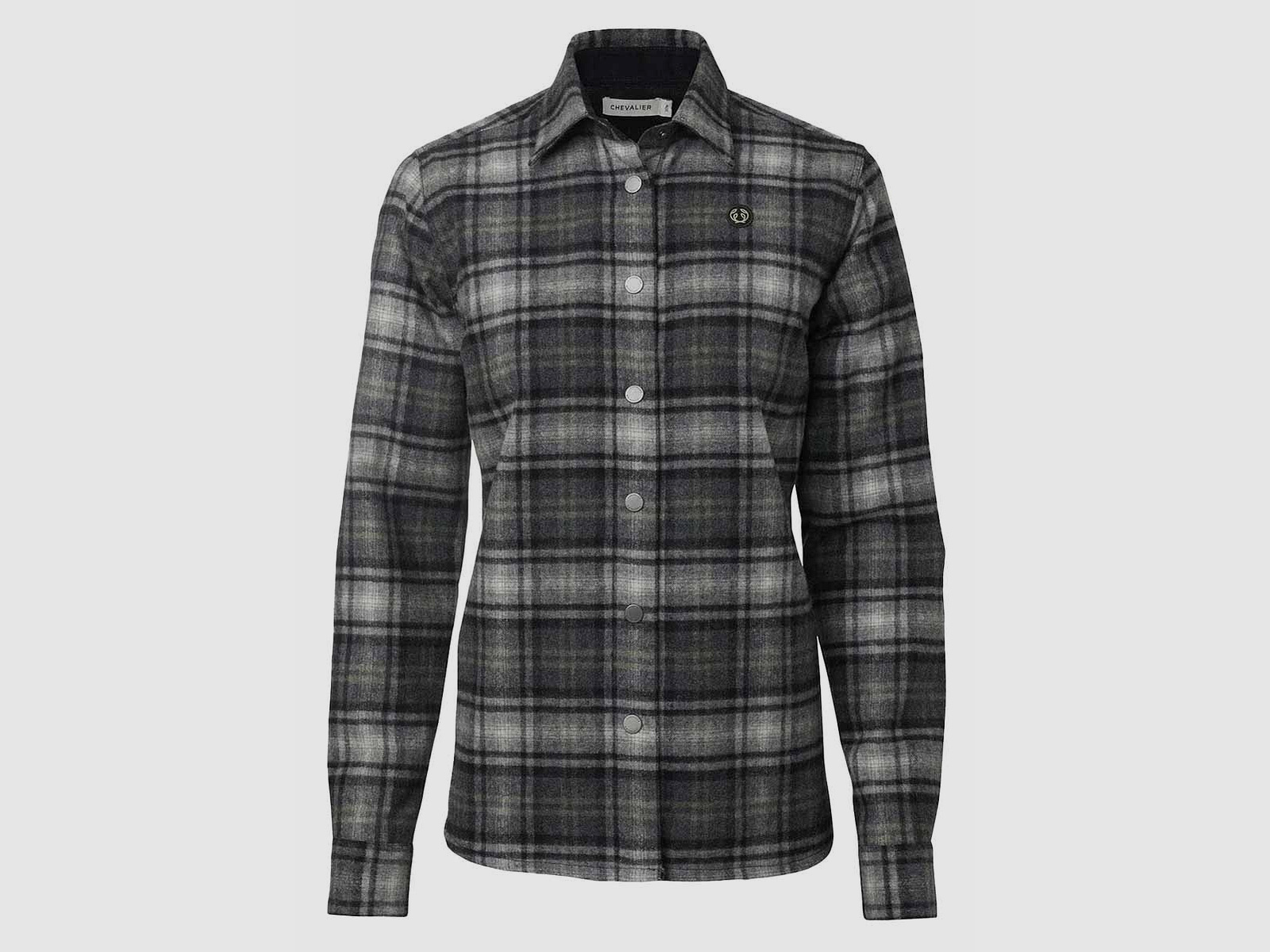 Chevalier Overshirt Champ Wool Charcoal Checked