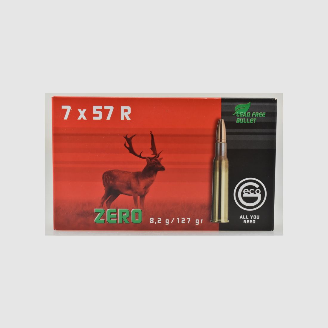 20 Geco Patronen 7x57R - 8,2g. ZERO - bleifrei -