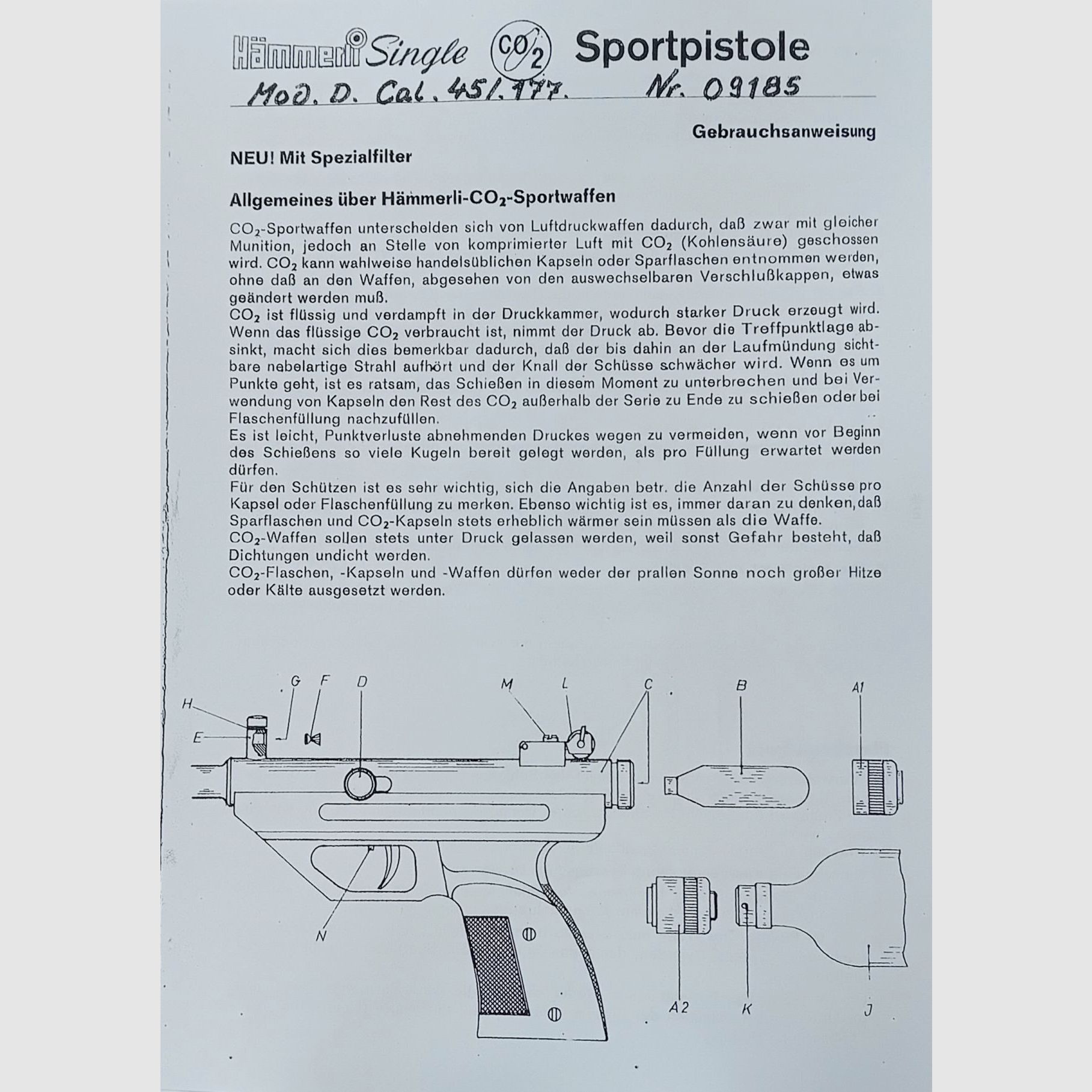 Hämmerli Co2 Pistolen Bedienungsanleitung (Kopie)