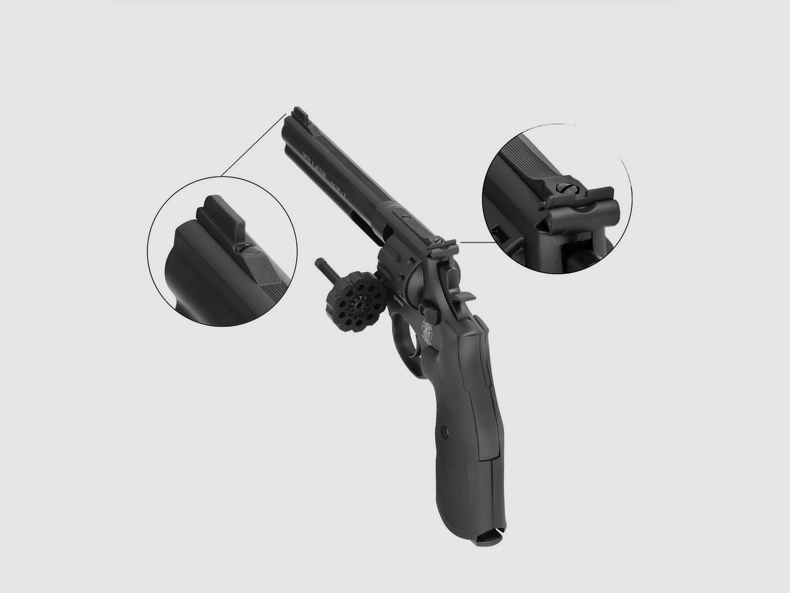 Smith & Wesson 586 Co2 Revolver - 6 Zoll brüniert 4,5 mm Diabolo, Bild 5 von 6