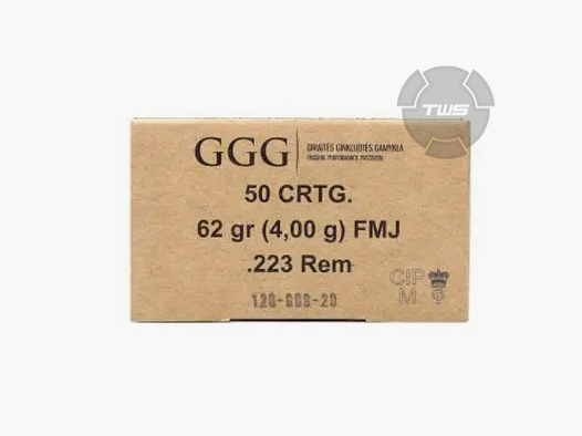 GGG .223 Rem. 4g 62gr FMJ 50 sztuk