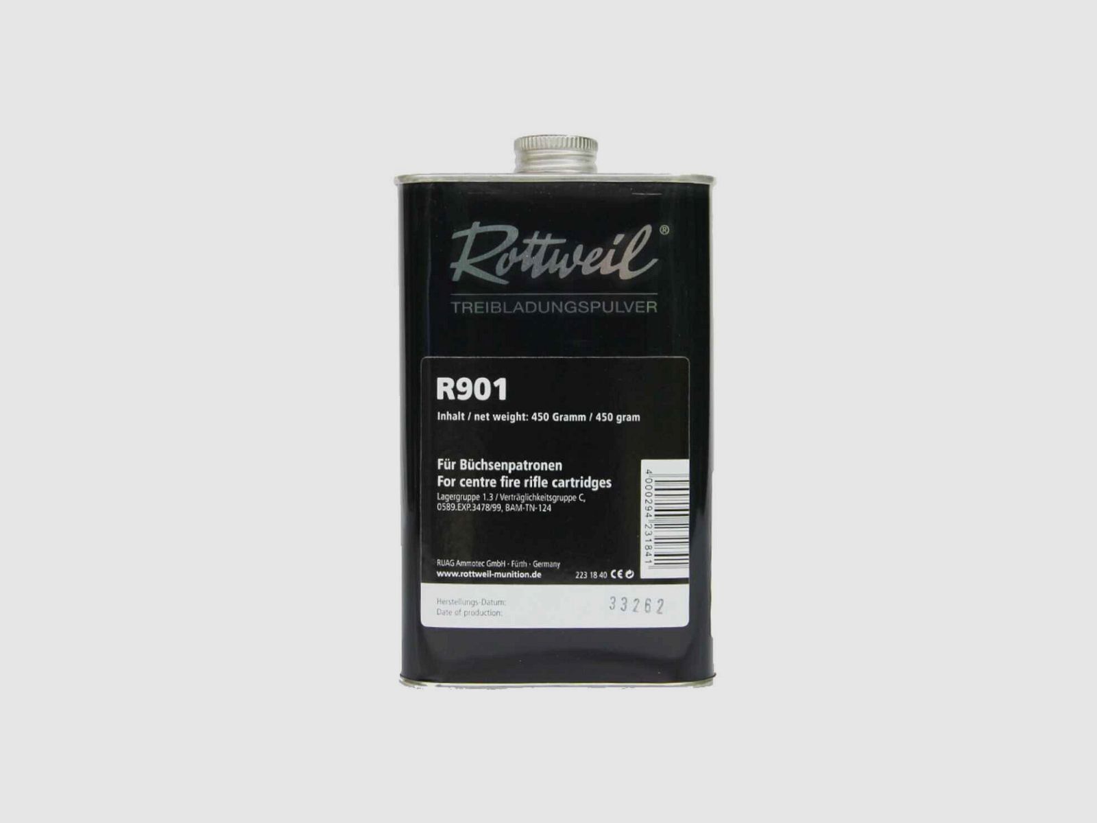 ROTTWEIL R 901 NC TREIBLADUNGSPULVER 0,45 KG