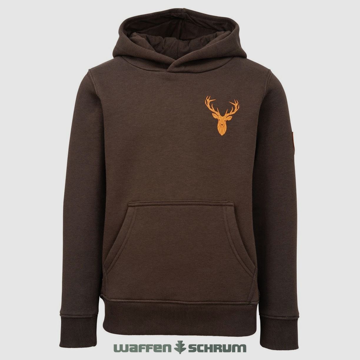 Hoodie Hubertus z jeleniem oliwkowy/brązowy