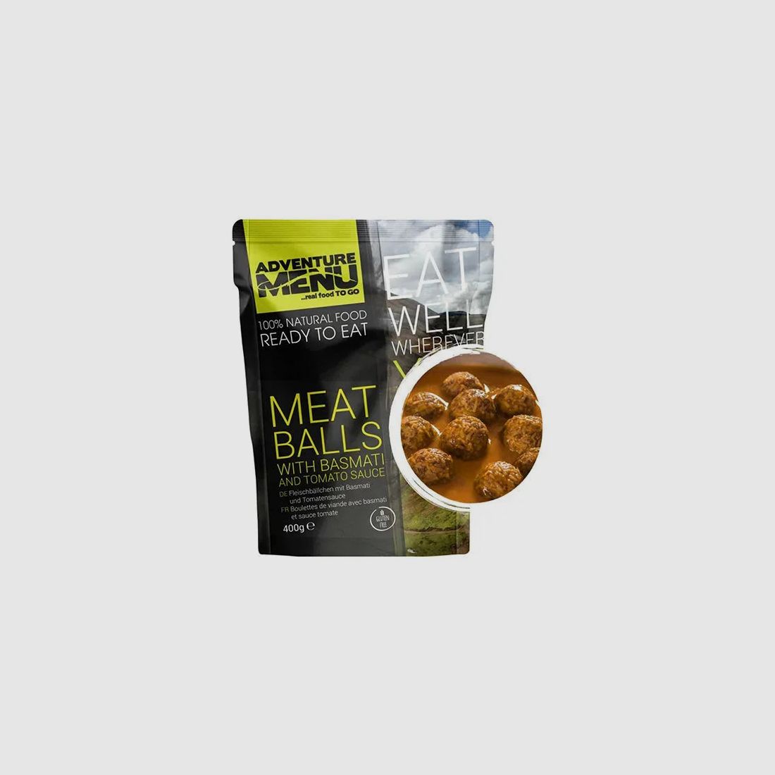 Adventure Menu Hackbällchen mit Basmatireis und Tomatensauce