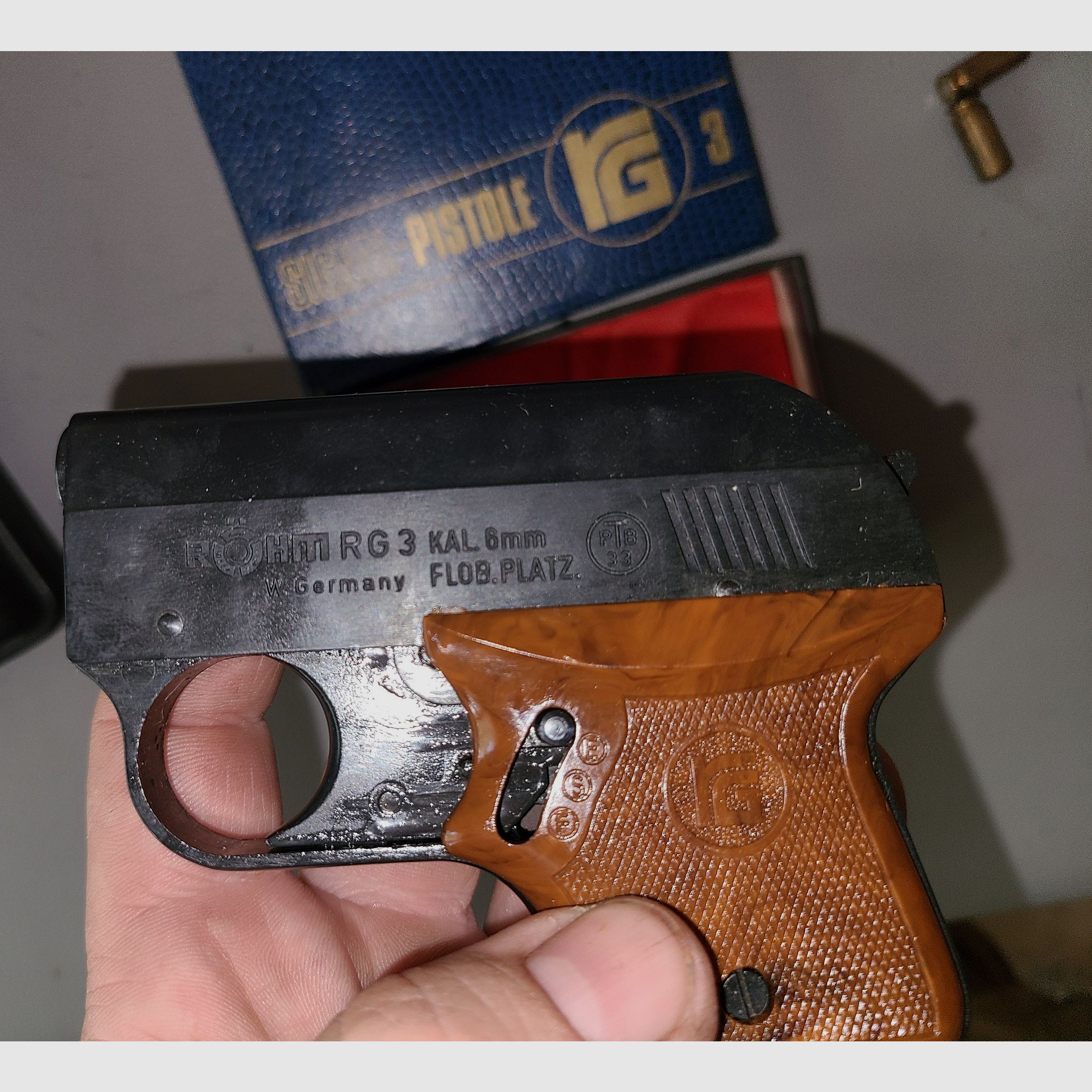 RÖHM RG3  / PTB 33 / 6mm /  SCHRECKSCHUSS / GAS / PISTOLE / SILVESTER / SELBSTVERTEIDIGUNG  / SAMMLER