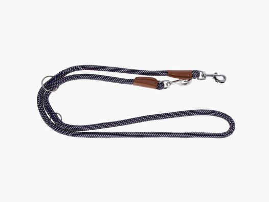 Laisse longue ronde en corde Bleue 200 cm