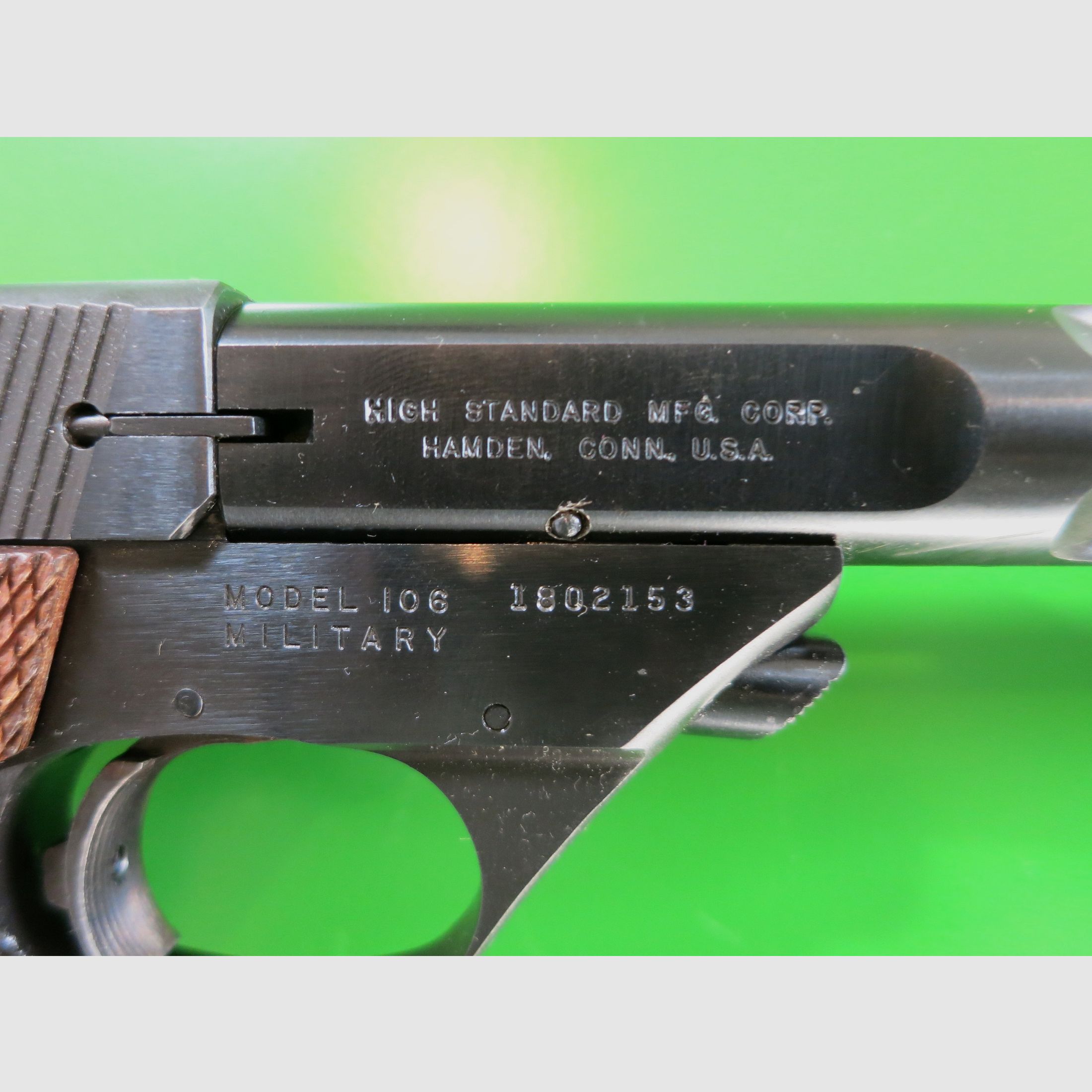High Standard Supermatic Military Mod. 106 Pistole .22lr -Sammlerwaffe-     #5-, Bild 14 von 15