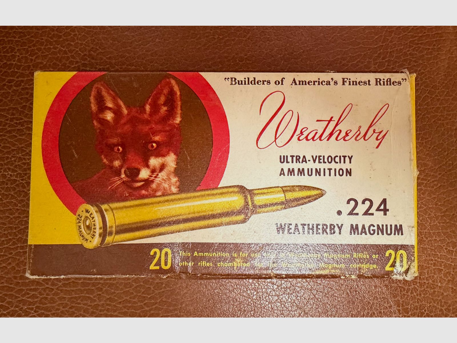 Weatherby - USA rifle cartridges .224WBY.Mag, immagine 1 di 2