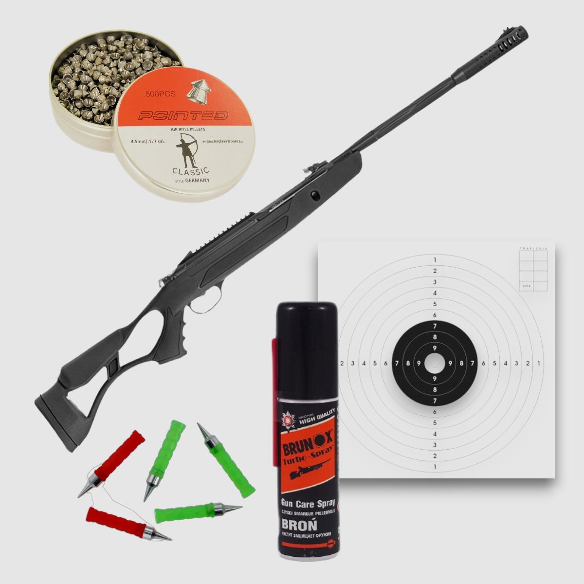 Wiatrówka Hatsan AIRTACT ED 4,5mm - zestaw, zdjęcie 1 z 4