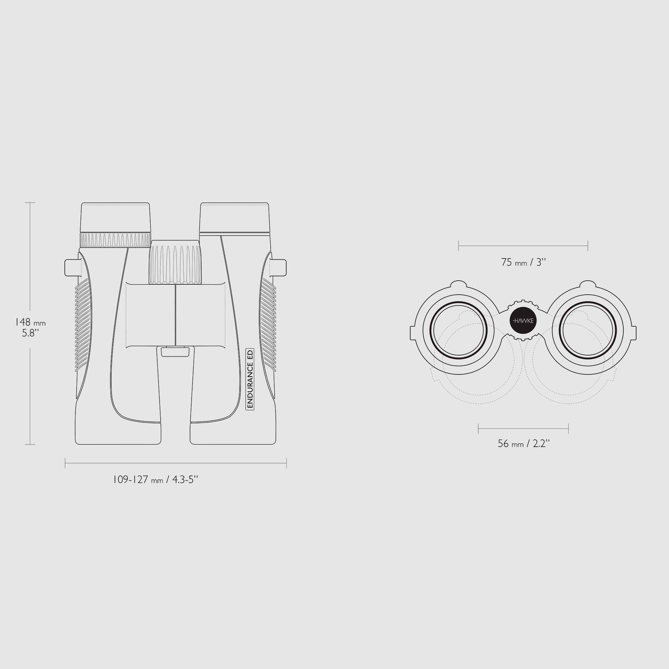 Hawke 36206 ENDURANCE ED 10x42 FERNGLAS Nero