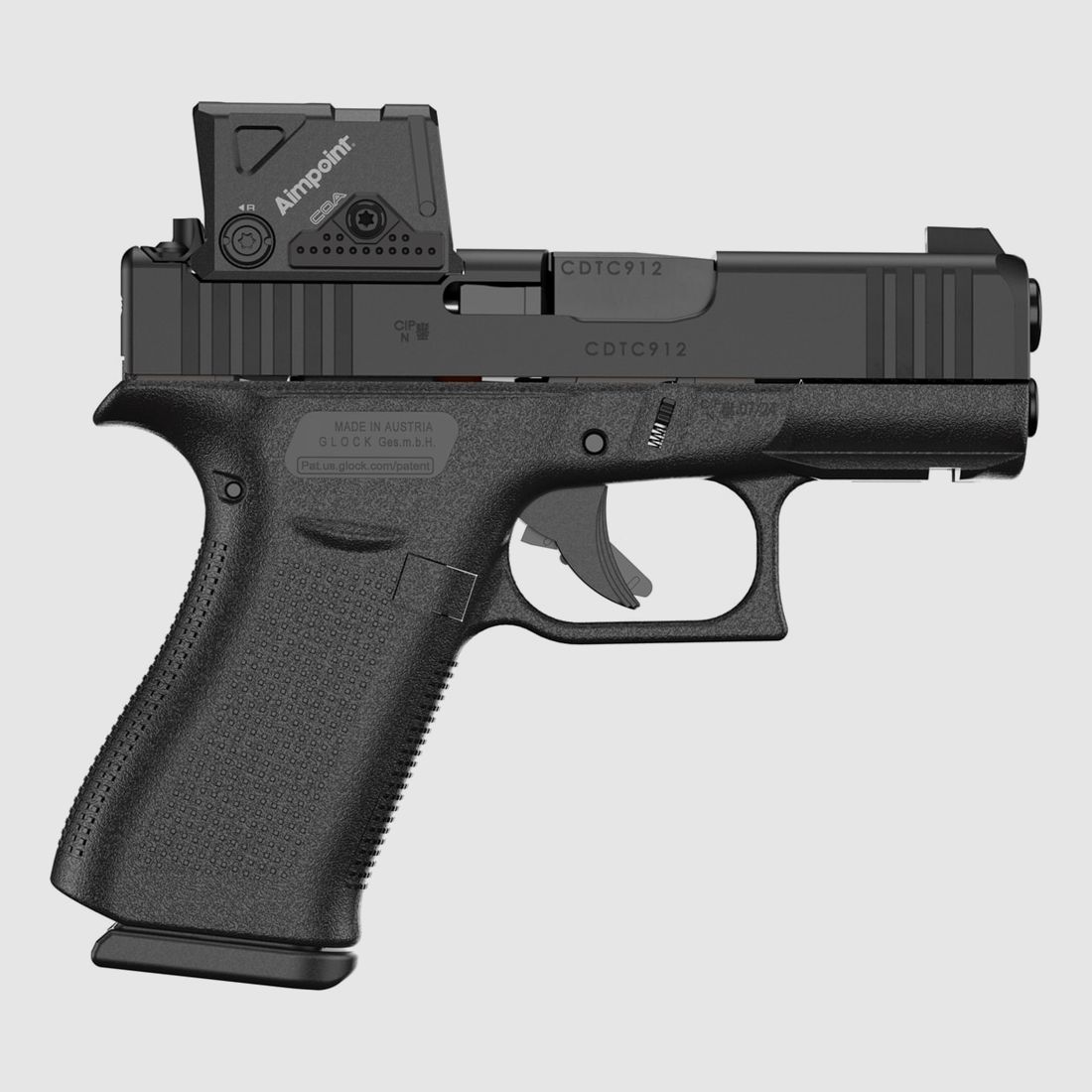 Glock 43X A-Cut Combo met Aimpoint COA – 9x19mm, afbeelding 3 van 4