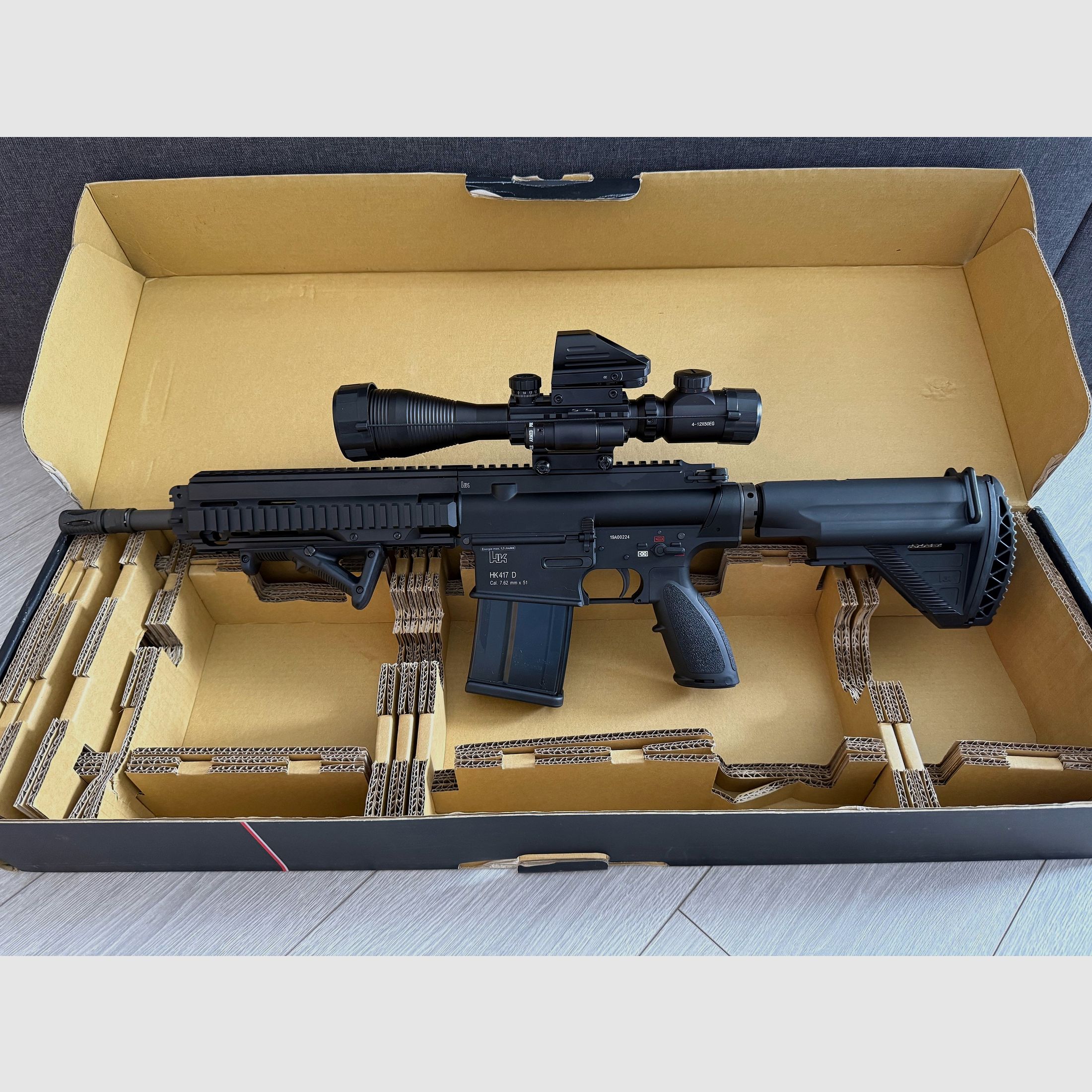Umarex Heckler & Koch HK470GBB inkl. 4-12x50 Zielfernrohr beleuchtet Entfernungsmesser