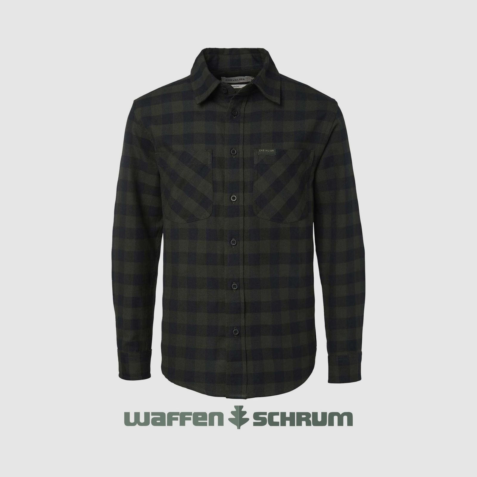 Chevalier Hemd Ferret Flannel Junior Myrtle Green Checked