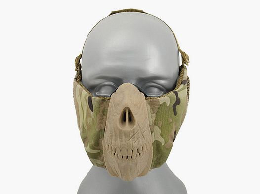 Half Face SKULL FACE Mask (PROTECTION EAR VERSION) - Multicamo [CS]
