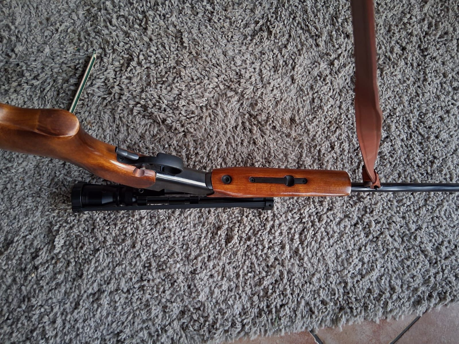 Langwaffe Baikal Kipplaufbüchse 222 Rem. mit Zielfernrohr 3-9x40