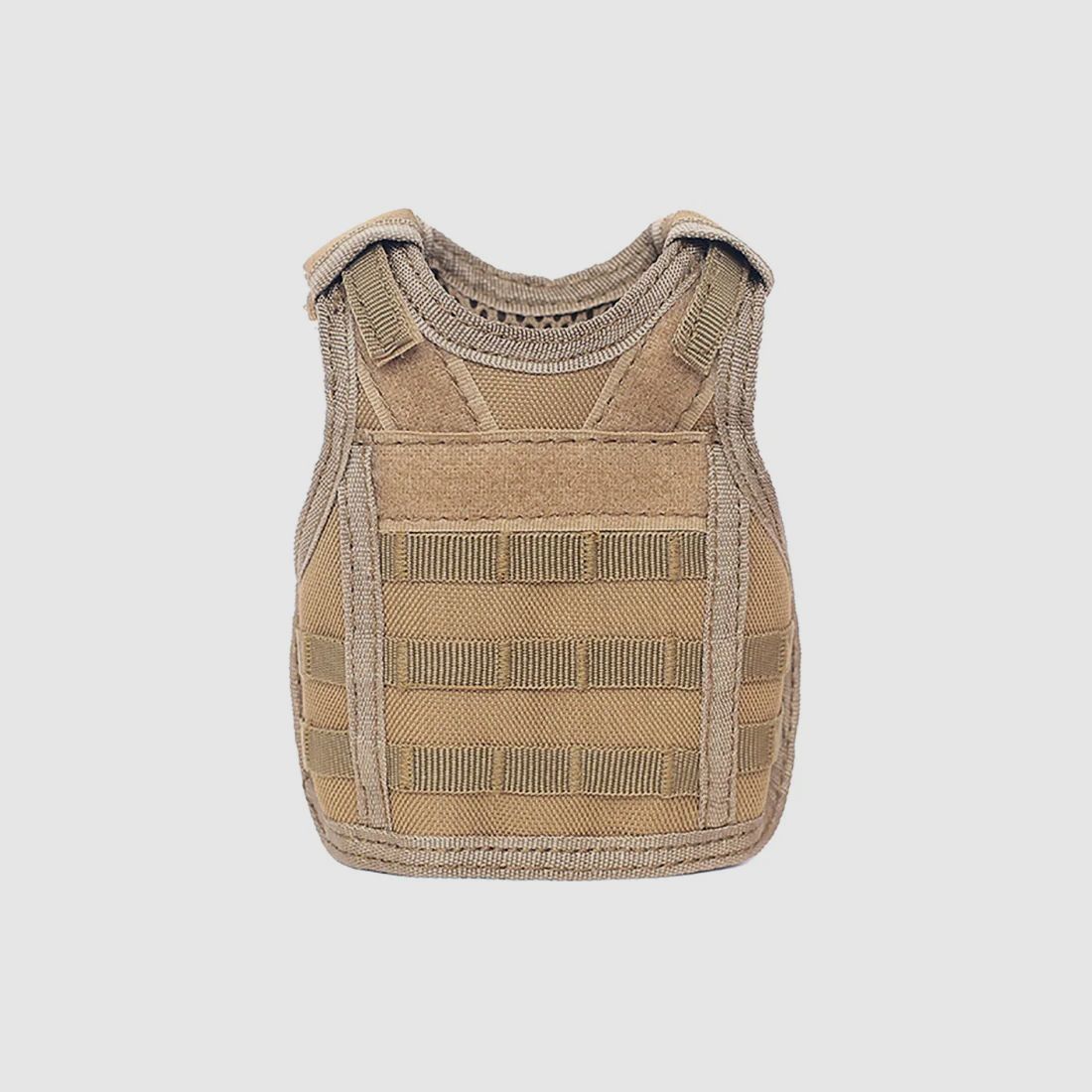 Mini protective vest for beer bottle / wine bottle / thermos bottle - sand