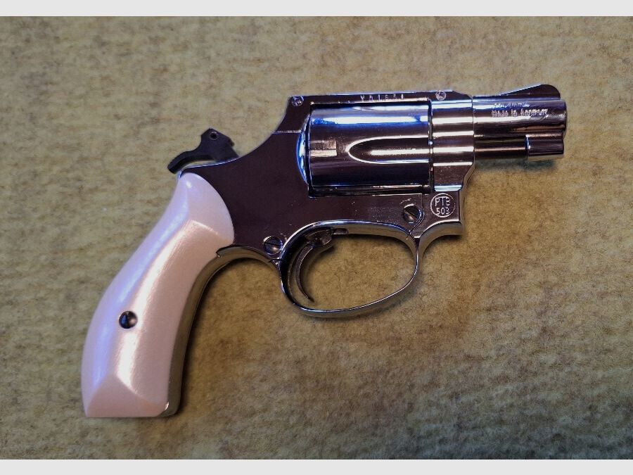 Sammler aufgepasst! Schreckschuss-Revolver Reck Chief Special Chrom (PTB 503), neuwertig ungeschossen einzigartig