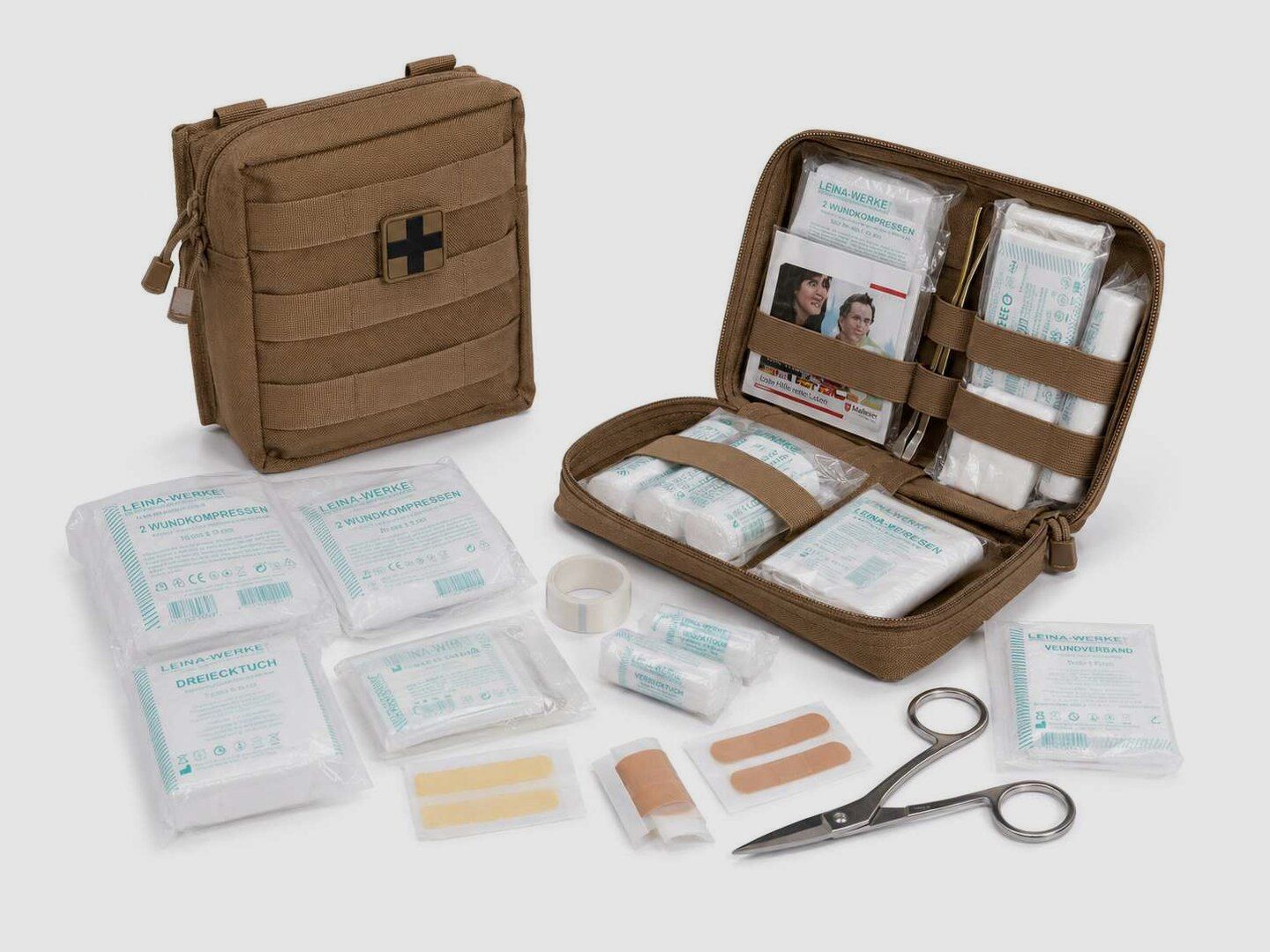Mil-Tec First Aid Set Leina Pro 43-pcs. Large Dark Coyote #16025519 | Professional First Aid Kit