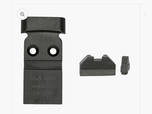 Adapterplatte Glock MOS aus Stahl  zu Holosun 509T und Kimme und Korn aus Stahl
