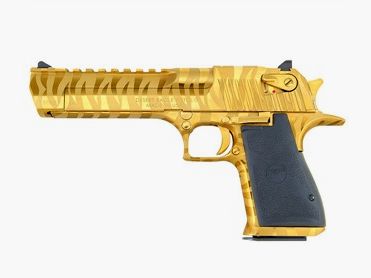 Magnum Research Desert Eagle XIX .50 AE Titanium Gold mit Tiger Stripes