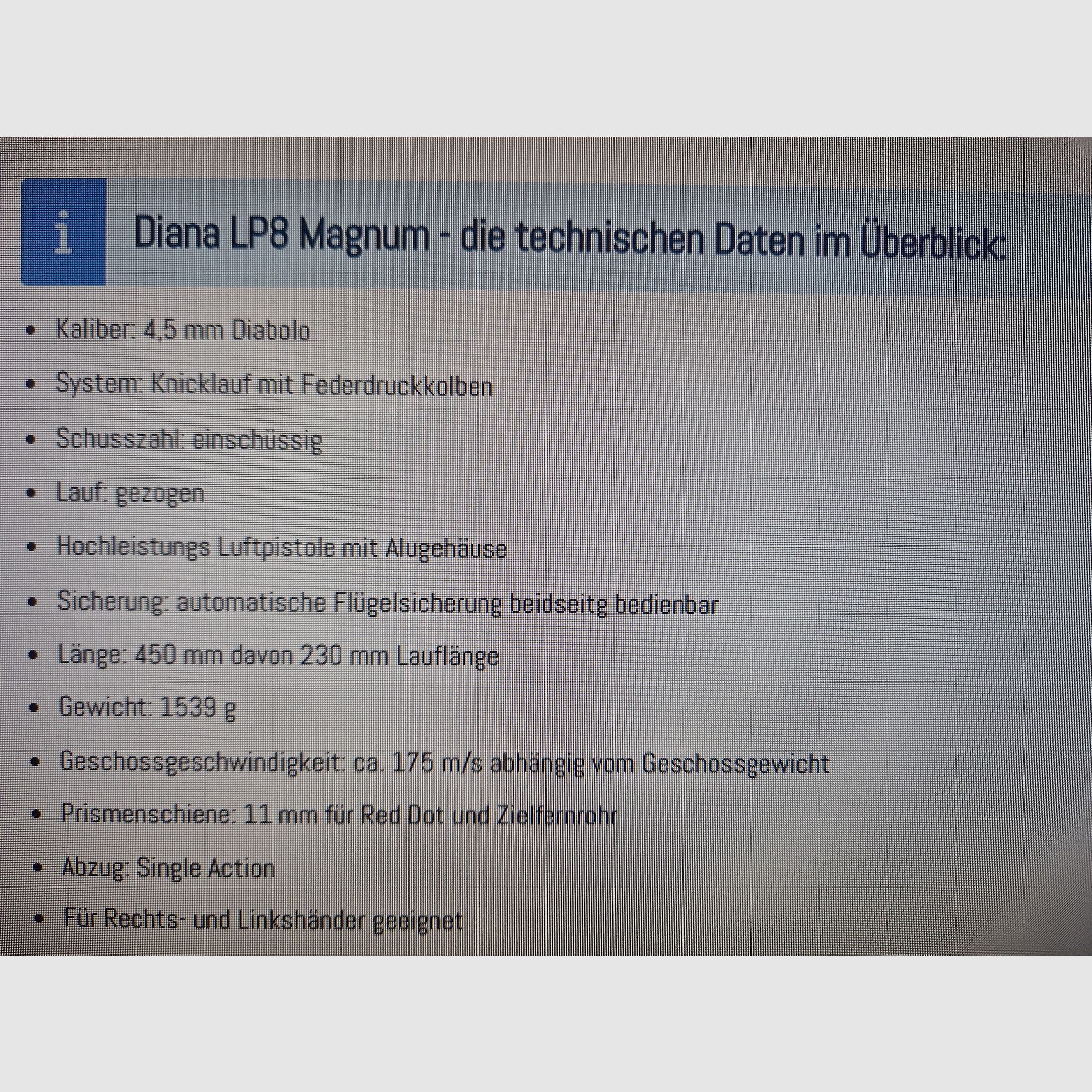 Diana LP 8 Magnum