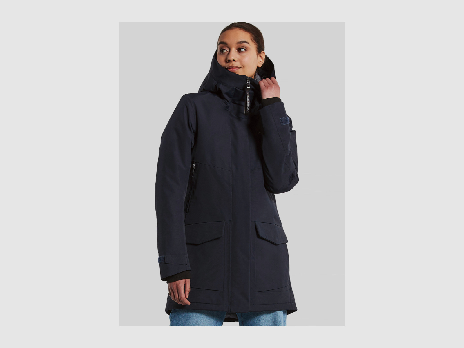 Parka para mujer DIDRIKSONS Frida 5 Azul Noche Oscura