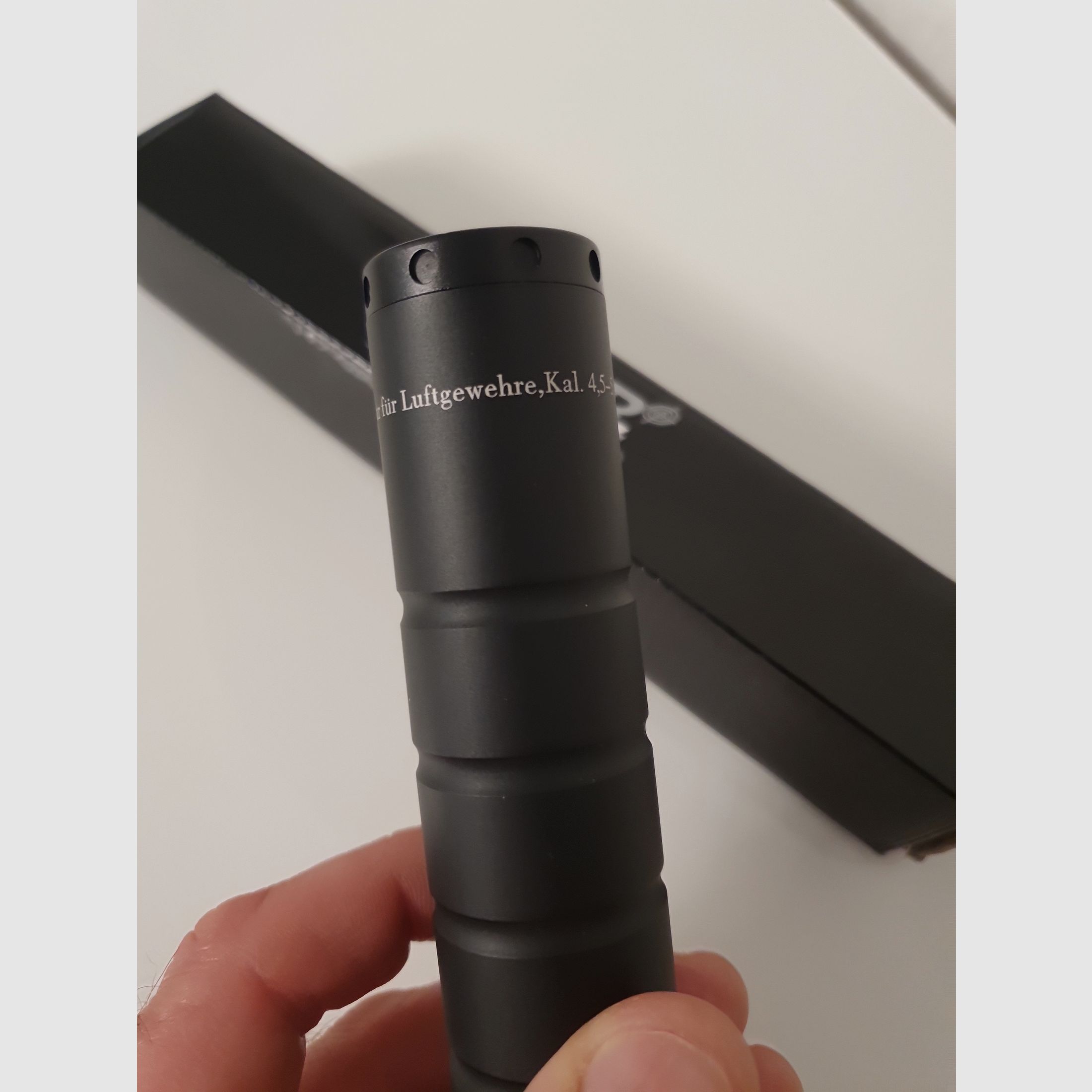 LEADER "F" silencer 1/2"-20 UNF / UNEF for air guns, free from 18 years, 4.5 to 5.5mm