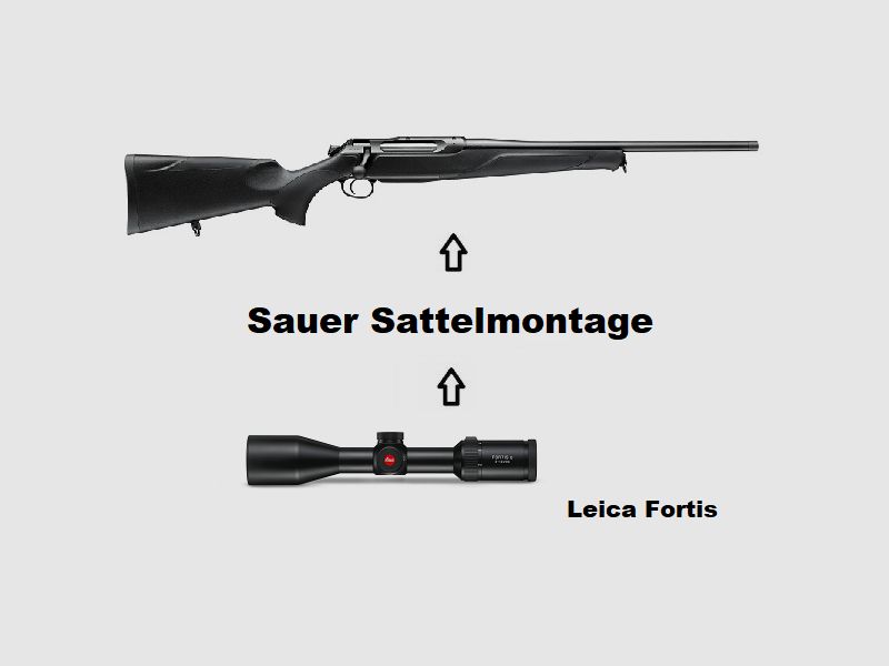 Sauer 505 ErgoMax Black + Leica Fortis + Montage + ... Komplettpaket