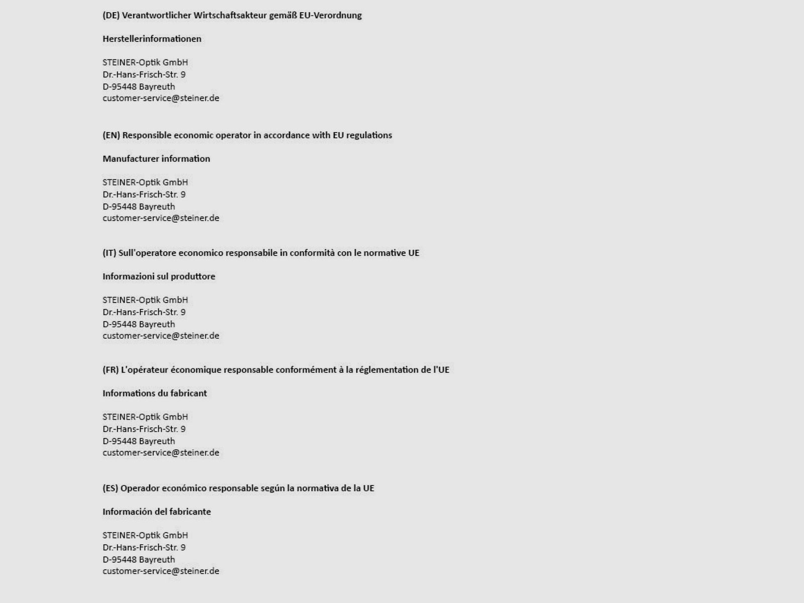 STEINER Ranger Xtreme 8x56 binocolo con tracolla e borsa