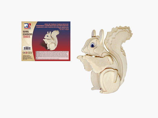 Holz 3D Puzzle Eichhörnchen