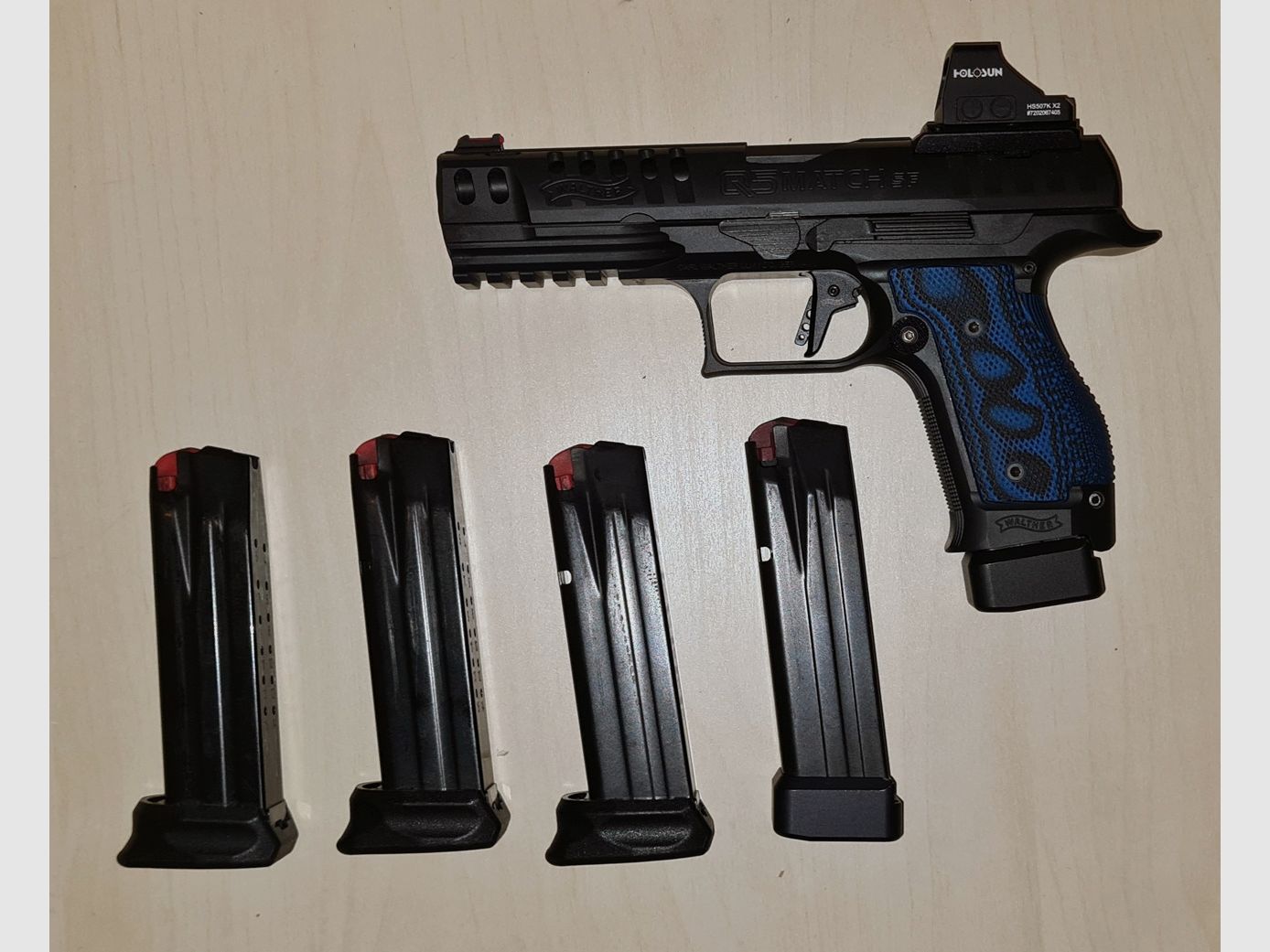 Walther Q5 Match SF, 9mm Luger, mit Rotpunkt Holosun