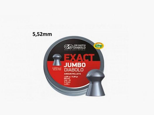 JSB Geschosse EXACT JUMBO Diabolo cal.5,52mm 1,030gr Packung 500 St.