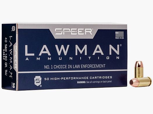 Speer Lawman .40 S&W 180GR TMJ FN 50 cartucce