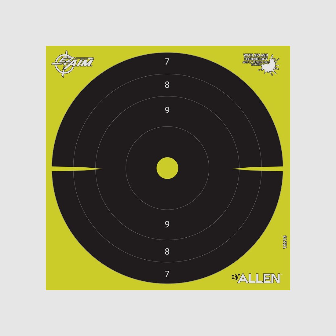 EZ AIM Splash Reactive papieren schietschijven Bullseye zwart / chartreuse, 25-pack, afbeelding 3 van 4