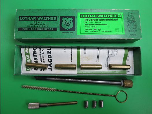  LOTHAR WALTHER canon d'insertion .22lr/.22kurz; 5,5"-6,25" Revolver .38 Special/.357 Magnum       #95