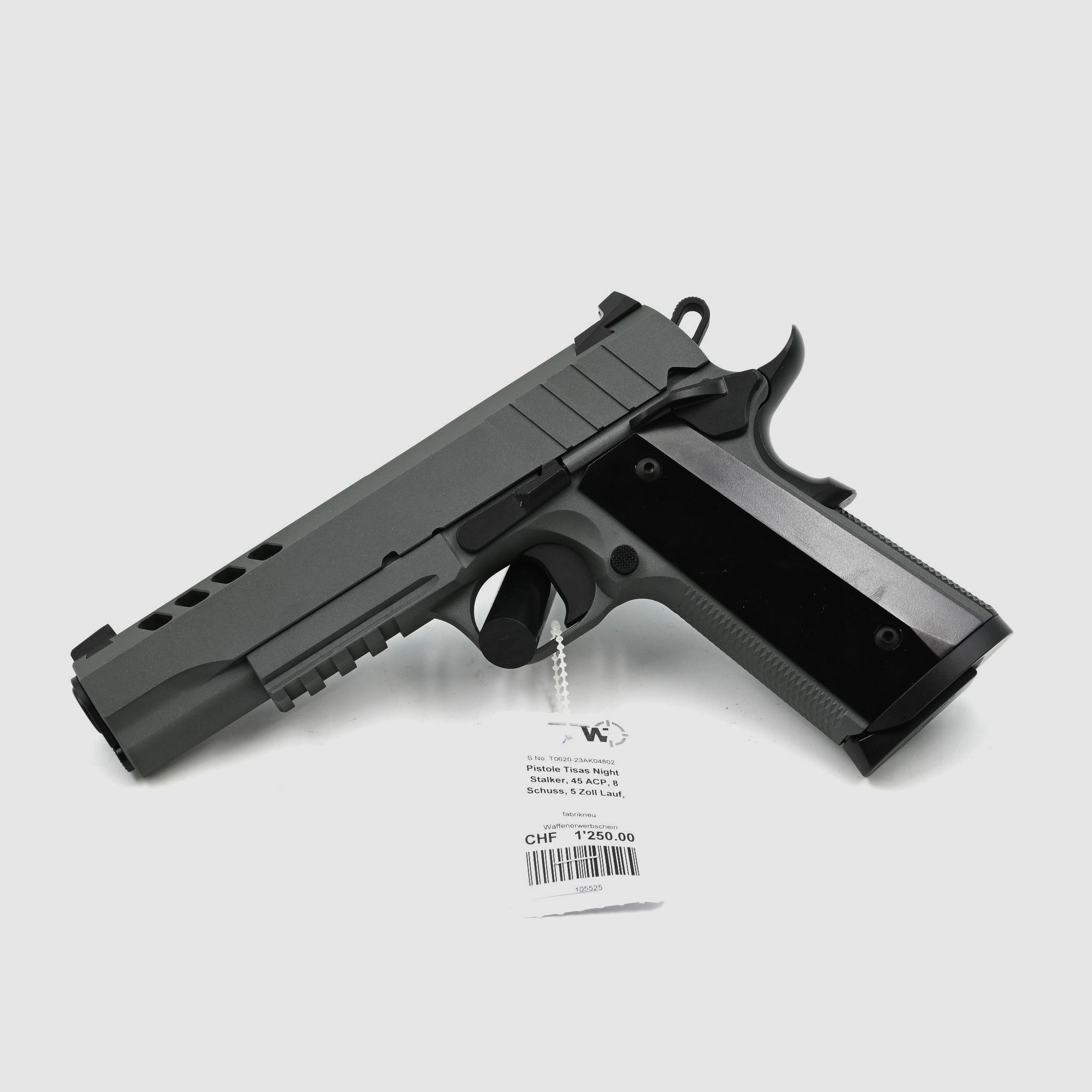 Pistolet Tisas Night Stalker, .45 ACP, canon de 5", 8 coups, image 1 sur 2