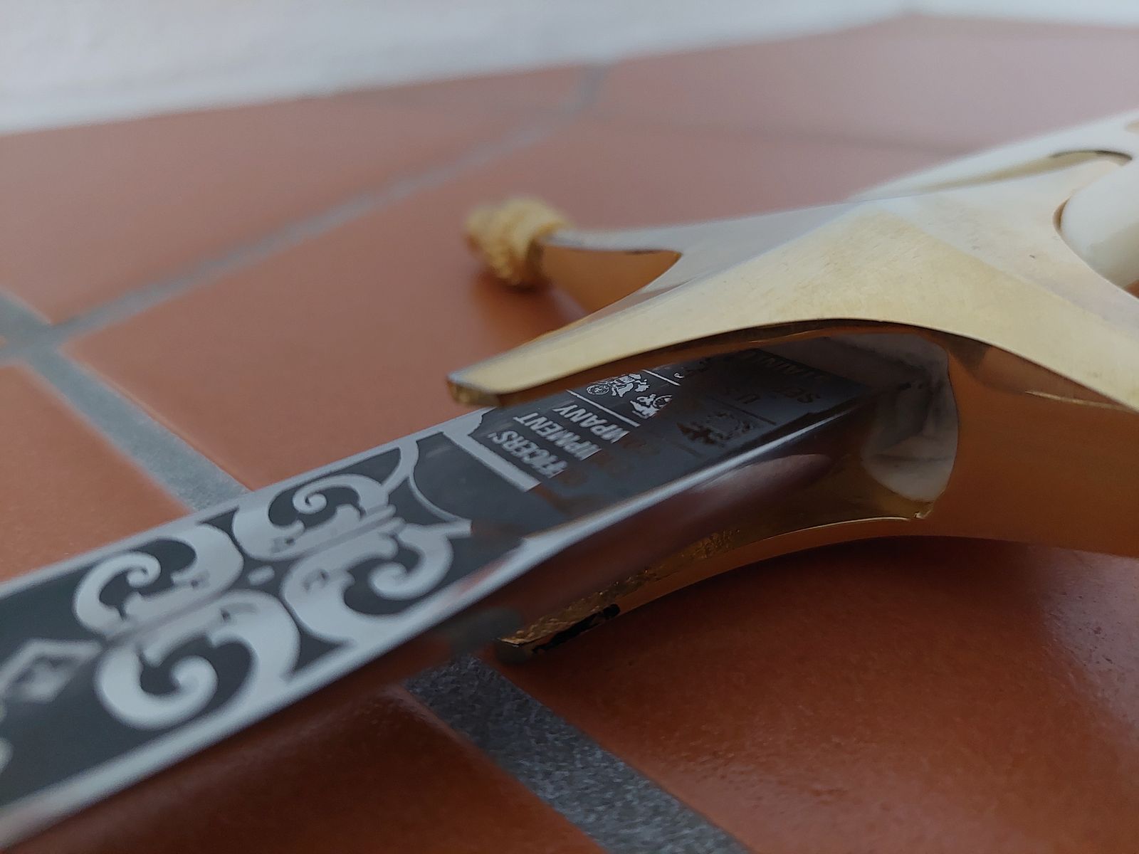 WKC saber / rapier, USA Art.1012 SerialNo. 6-82, 24 karat gold-plated