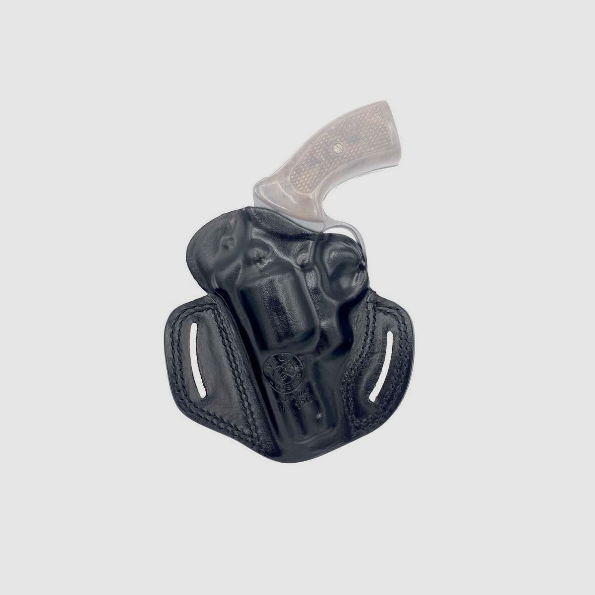 Pancake Lederholster für Revolver 2 1/2" S&W K/L Frame,Colt,Ruger,Korth,Taurus,HW 357,Zoraki R1/R2 Schwarz Rechtshänder